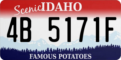 ID license plate 4B5171F
