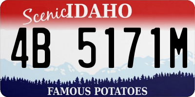 ID license plate 4B5171M