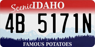 ID license plate 4B5171N