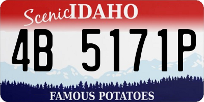 ID license plate 4B5171P