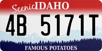 ID license plate 4B5171T