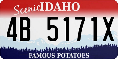 ID license plate 4B5171X