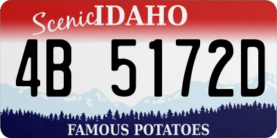 ID license plate 4B5172D