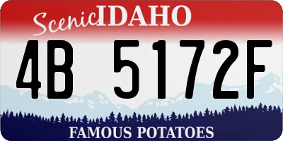 ID license plate 4B5172F