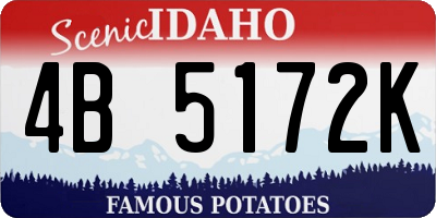 ID license plate 4B5172K