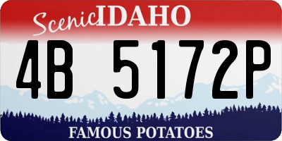 ID license plate 4B5172P