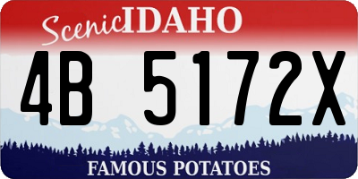 ID license plate 4B5172X
