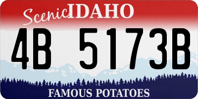 ID license plate 4B5173B