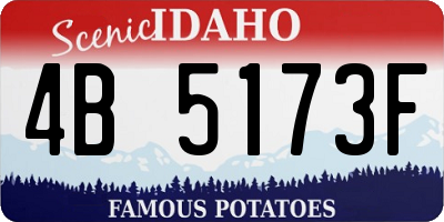 ID license plate 4B5173F