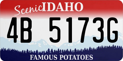 ID license plate 4B5173G
