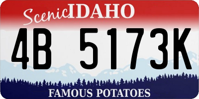 ID license plate 4B5173K