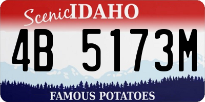 ID license plate 4B5173M