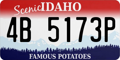 ID license plate 4B5173P