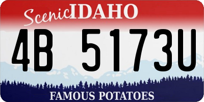 ID license plate 4B5173U