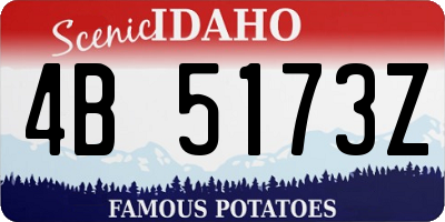ID license plate 4B5173Z
