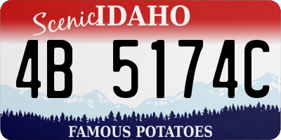 ID license plate 4B5174C