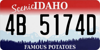 ID license plate 4B5174D