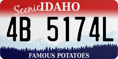 ID license plate 4B5174L