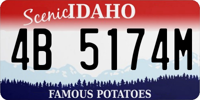 ID license plate 4B5174M