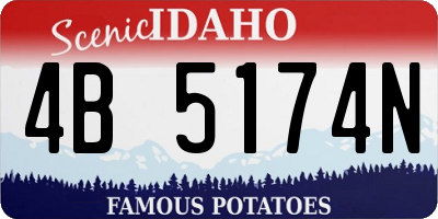 ID license plate 4B5174N