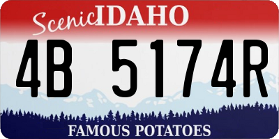 ID license plate 4B5174R
