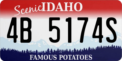 ID license plate 4B5174S