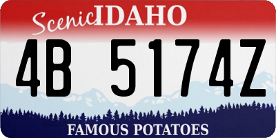ID license plate 4B5174Z