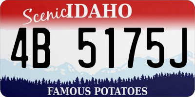 ID license plate 4B5175J