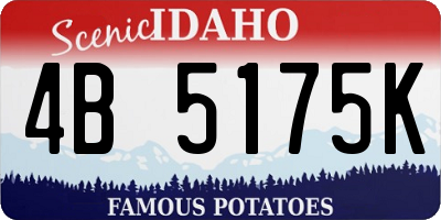 ID license plate 4B5175K