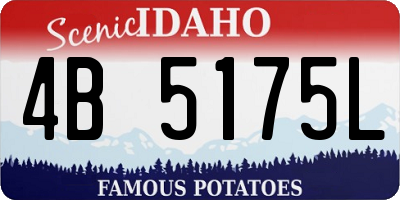 ID license plate 4B5175L