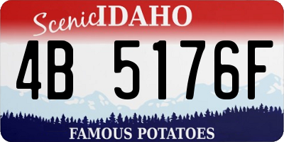 ID license plate 4B5176F