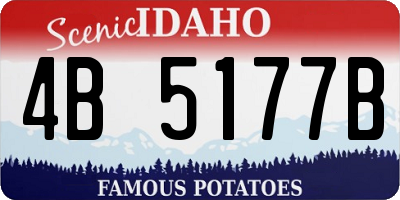 ID license plate 4B5177B