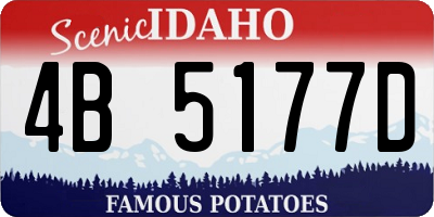 ID license plate 4B5177D