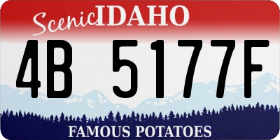 ID license plate 4B5177F