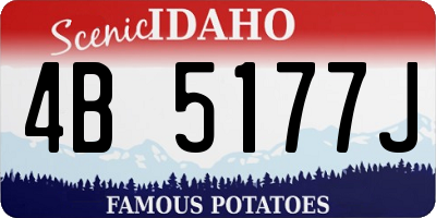 ID license plate 4B5177J