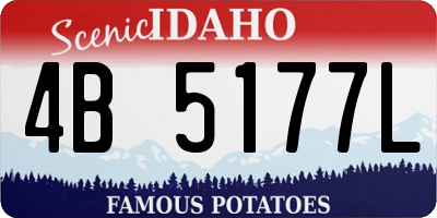ID license plate 4B5177L