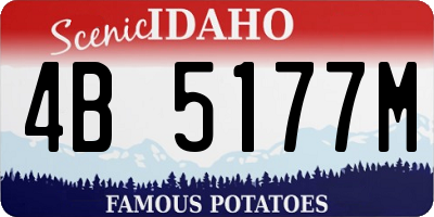 ID license plate 4B5177M