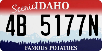 ID license plate 4B5177N