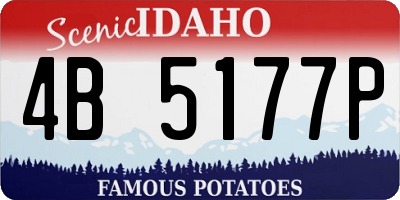 ID license plate 4B5177P