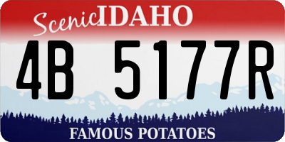 ID license plate 4B5177R