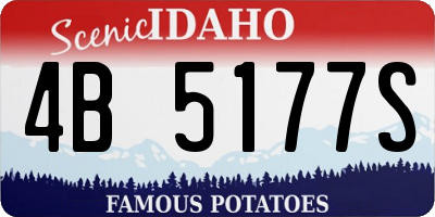 ID license plate 4B5177S