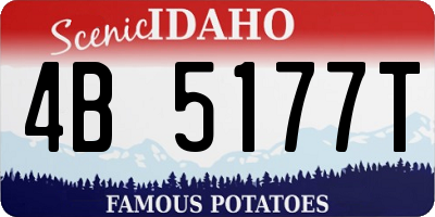 ID license plate 4B5177T