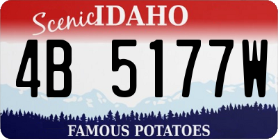 ID license plate 4B5177W