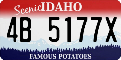 ID license plate 4B5177X