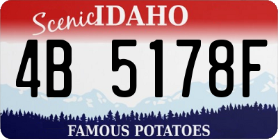 ID license plate 4B5178F
