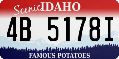 ID license plate 4B5178I