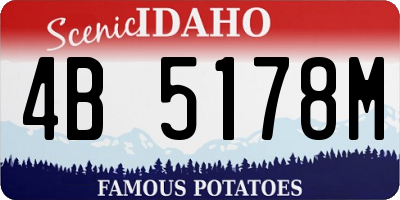 ID license plate 4B5178M