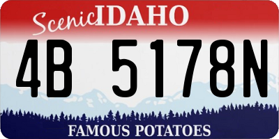 ID license plate 4B5178N