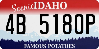 ID license plate 4B5180P