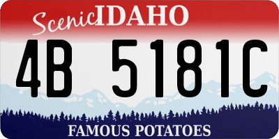 ID license plate 4B5181C